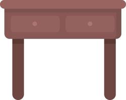 Bedside table, illustration, vector on white background.