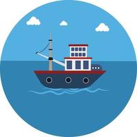 Sailing ship ,illustration, vector on white background.