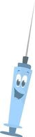 Syringe, illustration, vector on white background