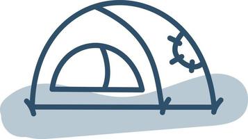 Old tent, illustration, vector, on a white background. vector