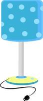 Blue lamp, illustration, vector on white background.