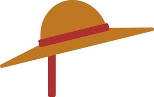 sombrero de playa, ilustración, sobre un fondo blanco. vector