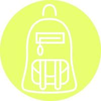 Big yellow backpack, illustration, vector on a white background.