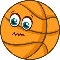 Basketball ball, illustration, vector on white background