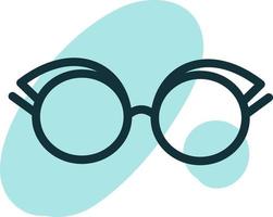 Circle optical glasses, illustration, on a white background. vector