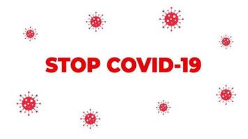 material de archivo animación detener el virus covid-19 video