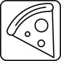 Slice of pizza, illustration, vector on a white background.