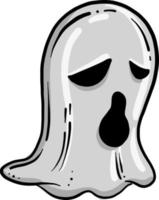 Sad ghost, illustration, vector on white background