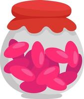 Candy jar, illustration, vector on a white background.