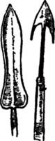 punta de lanza de África occidental, ilustración vintage. vector
