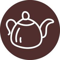 Round glass teapot, illustration, on a white background. vector