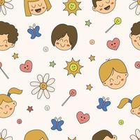 Children Day Seamless Pattern Background vector