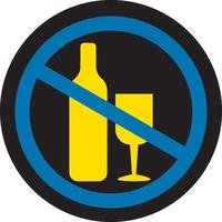 No alcohol, illustration, vector on a white background.