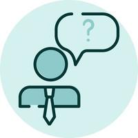 Job interview, illustration, vector on a white background.