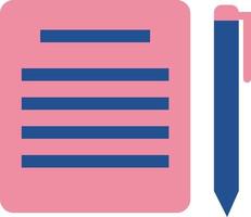 Pink journalism notes, illustration, on a white background. vector