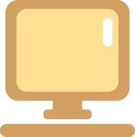 Golden computer, illustration, on a white background. vector