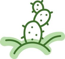 Beaver tail cactus, illustration, vector on a white background.