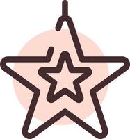 estrella del árbol de navidad, ilustración, vector, sobre un fondo blanco. vector