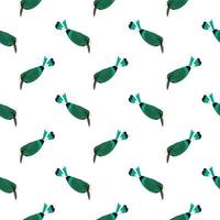 Green bird ,seamless pattern on white background. vector