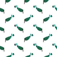 Green bird ,seamless pattern on white background. vector