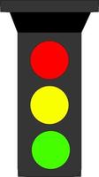 Traffic light, illustration, vector on white background.