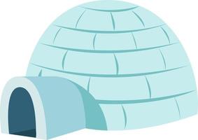 Igloo, illustration, vector on white background.