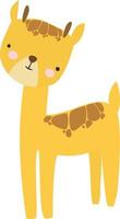 Giraffe, illustration, vector on white background.