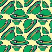 Green cap pattern, illustration, vector on white background