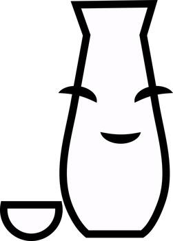 vodka chino, ilustración, vector, sobre un fondo blanco. vector