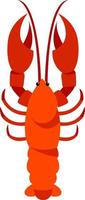 Lobster, illustration, vector on white background.