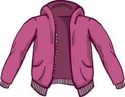 Small pink jacket, illustration, vector on white background.