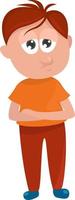Boy in a bad mood ,illustration,vector on white background vector