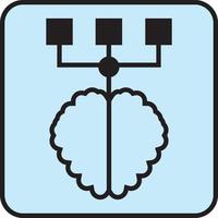 Brain connection, illustration, vector, on a white background. vector