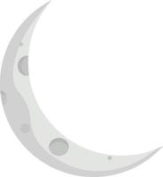 Young moon, illustration, vector on white background