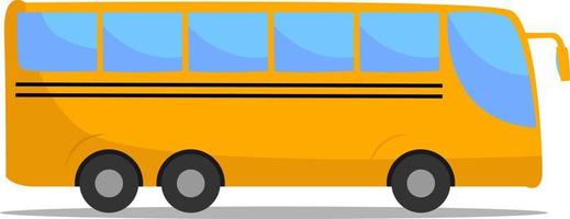 Yellow bus, illustration, vector on white background.