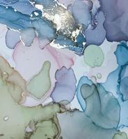 Alcohol Ink Painting. Art Light Ancient Wall. photo