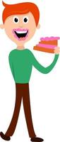 Piece of cake, illustration, vector on white background.