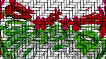 Rejilla botánica arte flores representación digital foto