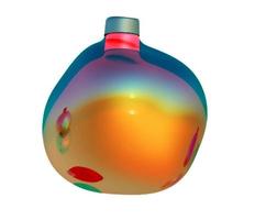 3D Rendering Christmas Bauble Party Background photo