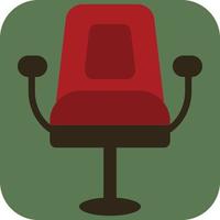 Red computer chair, illustration, vector on a white background.