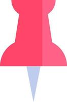 Pink pin, illustration, vector, on a white background. vector