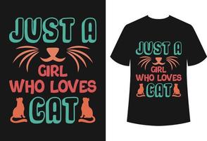 diseño de camiseta de gato vector