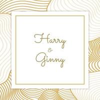 Happy wedding invitation modern wave curve abstract presentation. Lines layer background. Abstract decoration, pattern, white and luxury gold gradients, vector illustration. Light backdrop.