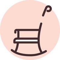 Disability chair, illustration, vector on a white background.