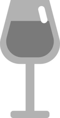 White wine in glass, illustration, vector on a white background.