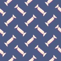 Candy in a wrapper , seamless pattern on a dark blue background. vector