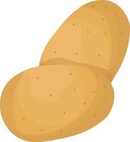 Two potatos, illustration, vector on white background