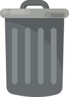 Trash can, illustration, vector on white background