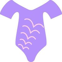 Purple baby suit with pink stripes, illustration, vector, on a white background. vector