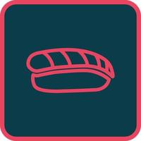 Red hotdog, illustration, vector on a white background.